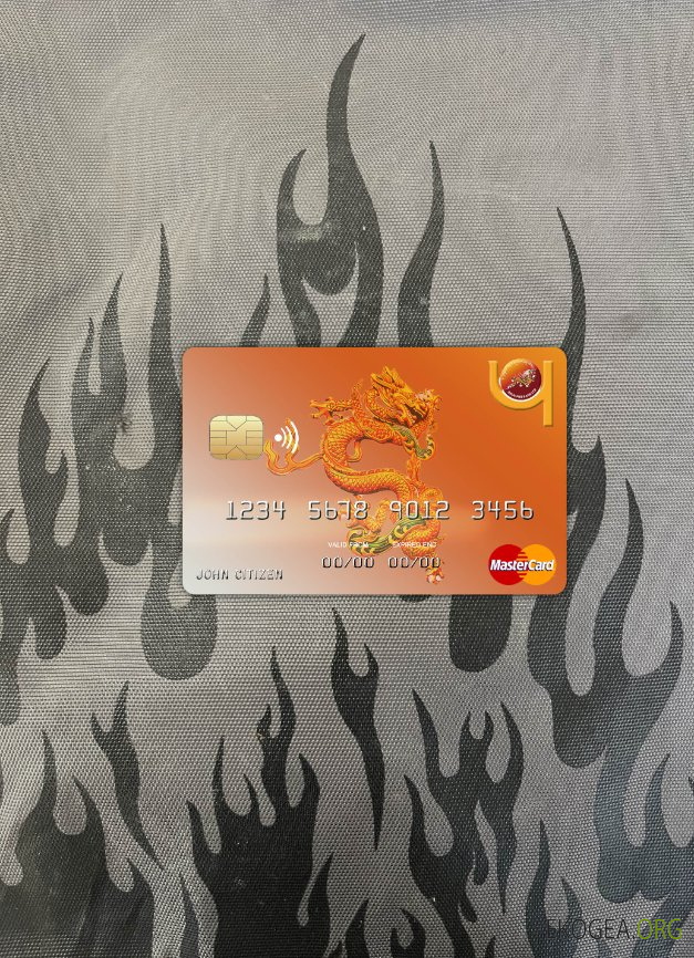 Bhoutan Druk PNB banque mastercard photolook recto